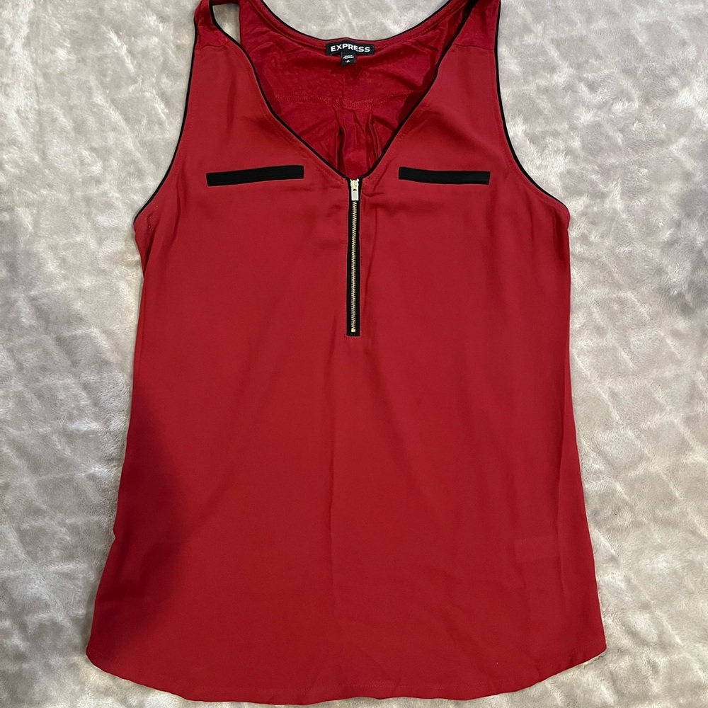 Red dressy tank top